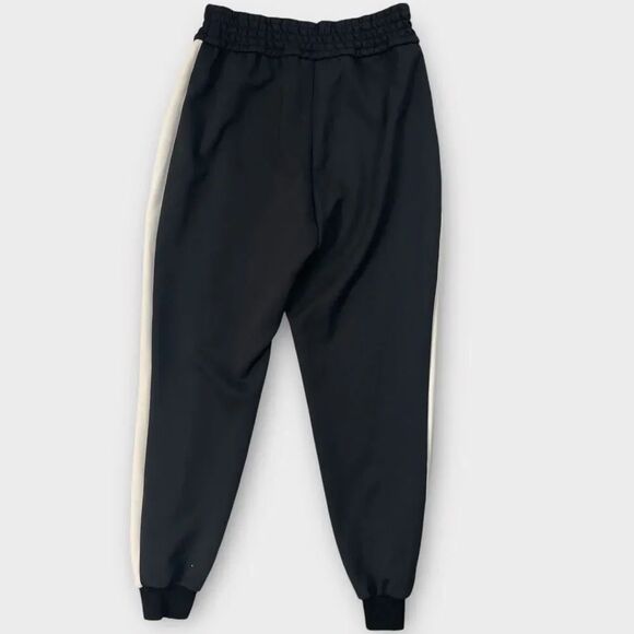 Alice + Olivia Tokyo Hi tech Joggers, Medium. Black, white stripe. track pants - Picture 10 of 14